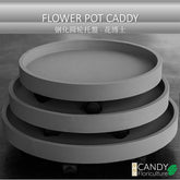 Flower Pot Caddy 钢化圓轮托盤 (HuaBoShi 花博士) Saucer with wheels
