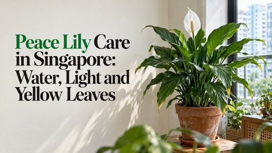 Peace lily in a Singapore home