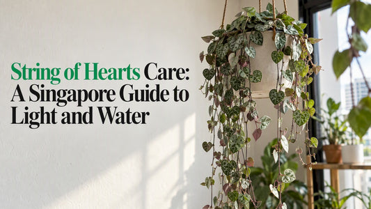Trailing string of hearts in bright Singapore home