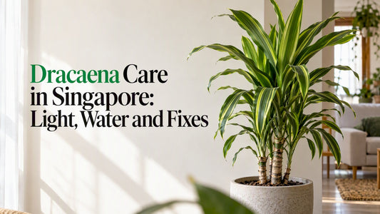 Dracaena in a bright Singapore home