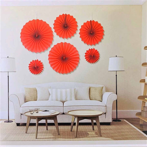 Decorative Japanese-Style Paper Fan Set