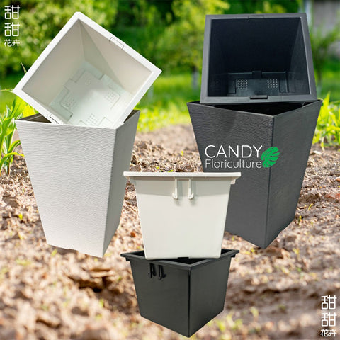 SQUARE Nordic Self-Watering Plant Pot (Plastic)