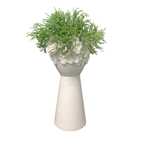 Rhipsalis on Face Shape Ceramic Pot