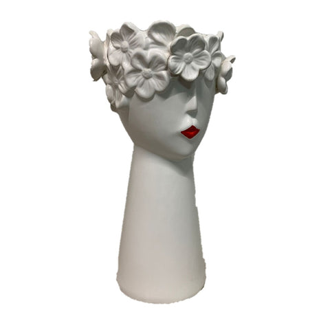 Rhipsalis on Face Shape Ceramic Pot