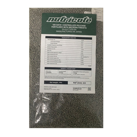 Controlled Release Fertilizer Type100 NPK-18-6-8 (Nutricote JAPAN)