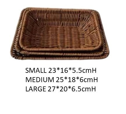 PVC Wicker Tray Basket