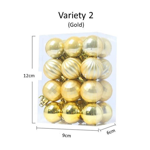 3cm(Ø) Christmas Ornament Balls (24 pcs) Candy Floriculture
