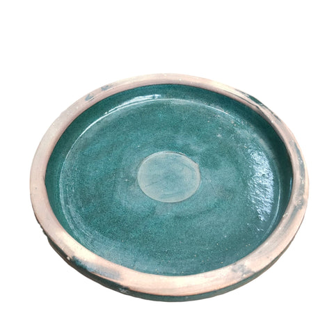 Heavy duty glazed saucer