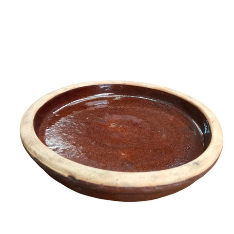 Heavy duty glazed saucer