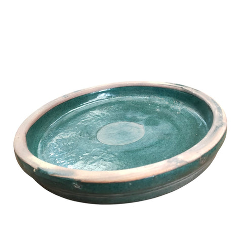 Heavy duty glazed saucer