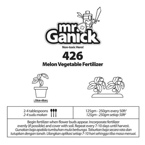 MR GANICK Melon Vegetable Fertilizer 426 瓜果肥 (Baba)