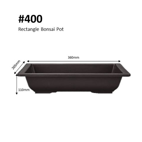 Rectangle Bonsai Pot (Plastic)