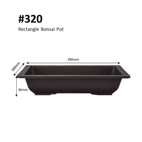 Rectangle Bonsai Pot (Plastic)