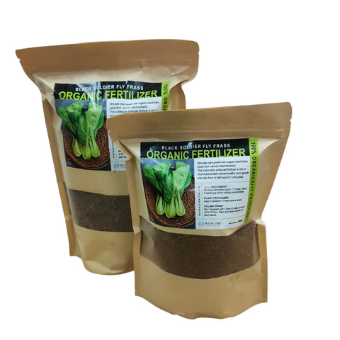 Black soldier fly frass organic fertilizer