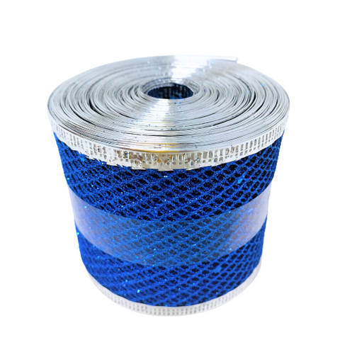 Christmas Glitter Mesh Ribbon Candy Floriculture