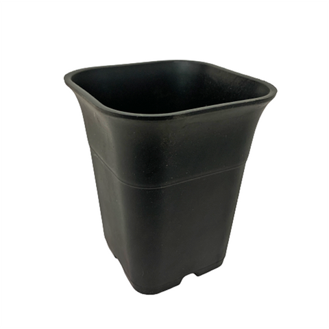 Plastic Planter Pot Square - Black (YiXiu 易秀)