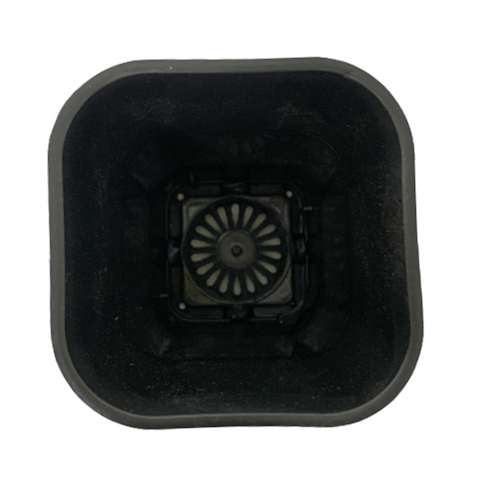 Plastic Planter Pot Square - Black (YiXiu 易秀)