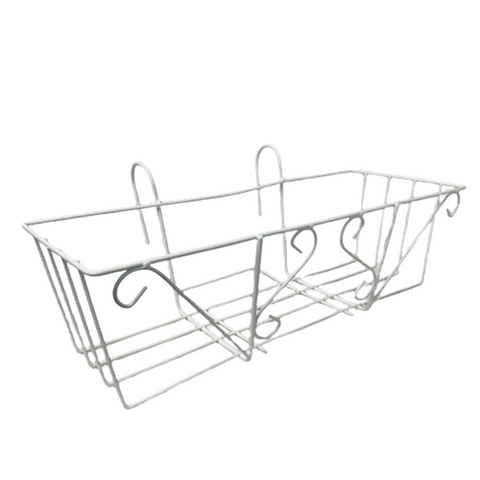 Rectangular Planter Box With Metal Rack