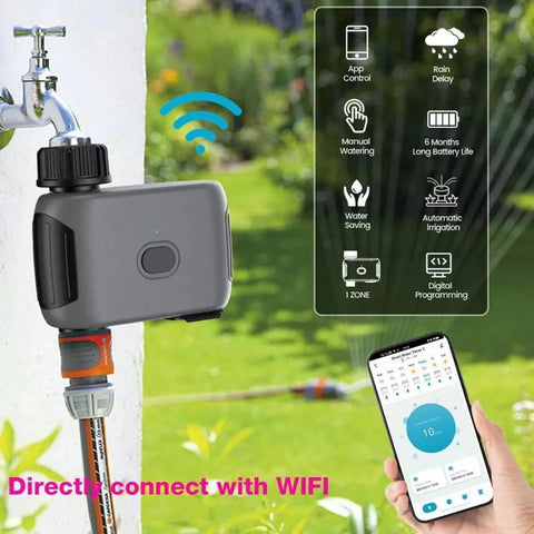 WiFi Water Timer Irrigation Automatic Watering System Sprinkler Programmable